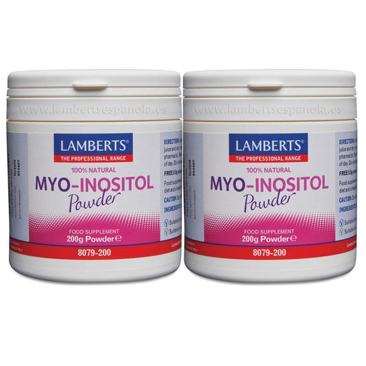 Confezione da 2 MYO Inositolo in polvere  Lamberts 200 g