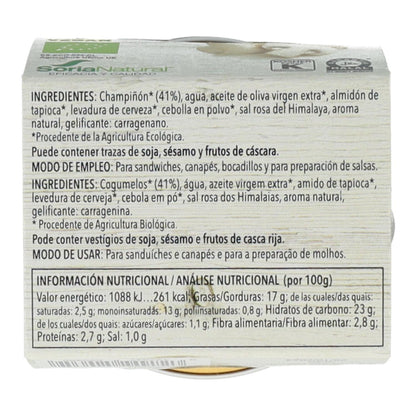 Pate Vegetal de champiñón Soria Natural  2 uds. 50 g