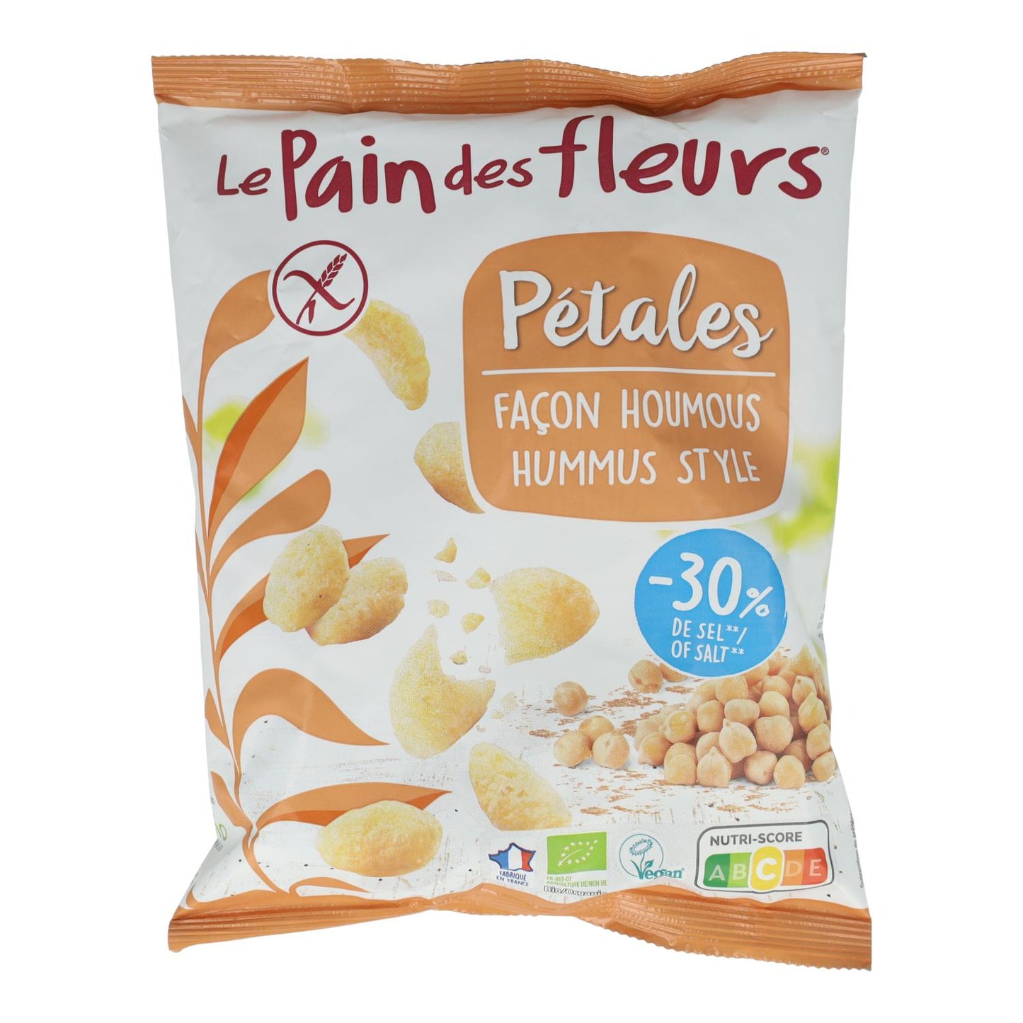 Chips Petales style Houmous sans gluten Bio Le Pain des Fleurs 75 g