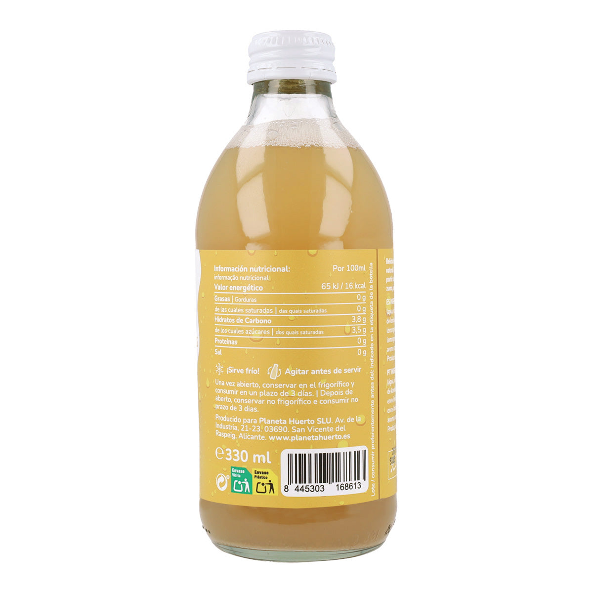 Opakowanie 6x Kombucha ECO Imbir i trawa cytrynowa Planeta Huerto 330 ml