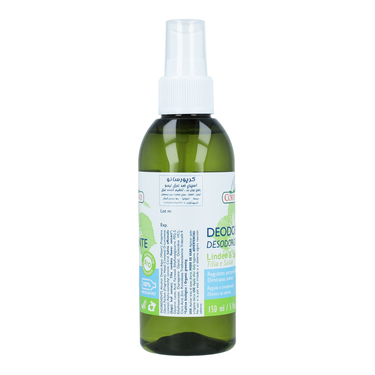 Confezione da 5 deodoranti al tiglio e salvia Corpore Sano 150 ml