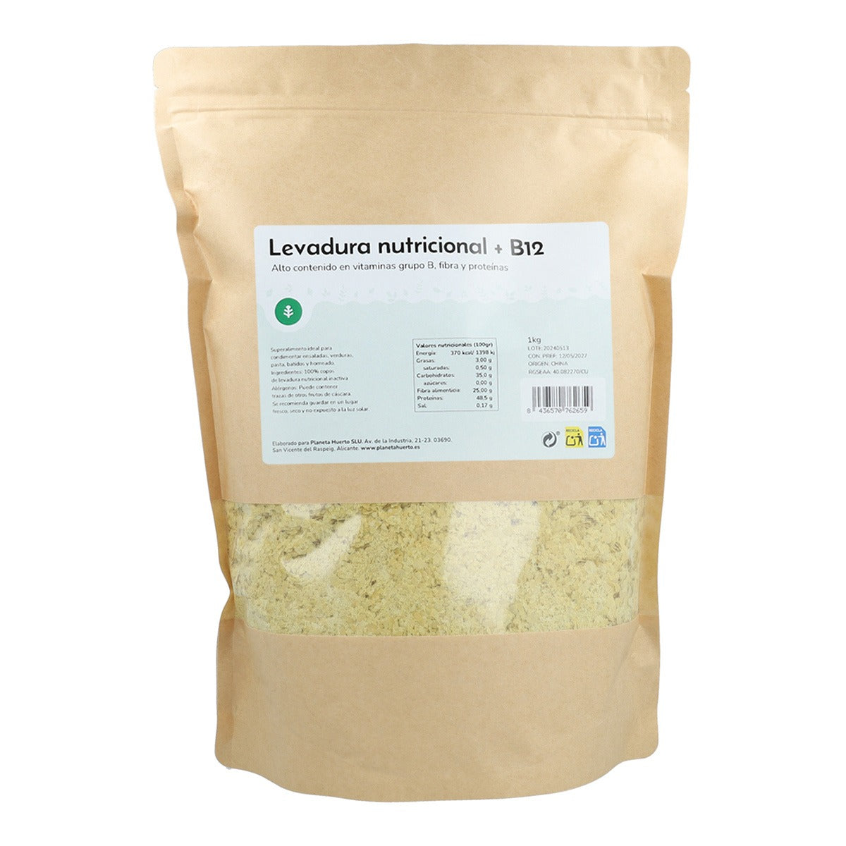 Levadura Nutricional + B12 Planeta Huerto 1 kg