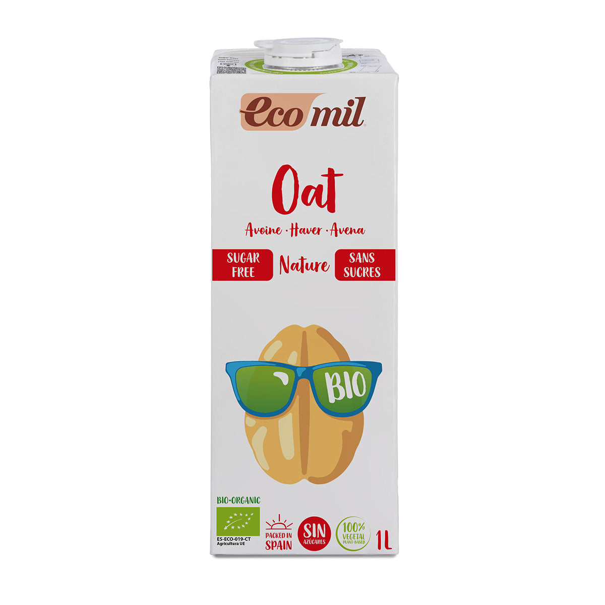 Biologische suikervrije plantaardige haverdrank ECOMIL 1 l