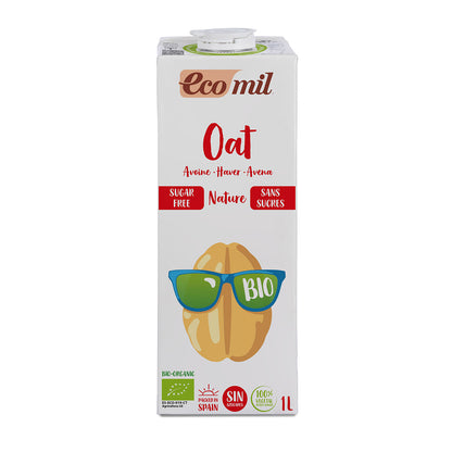 Biologische suikervrije plantaardige haverdrank ECOMIL 1 l