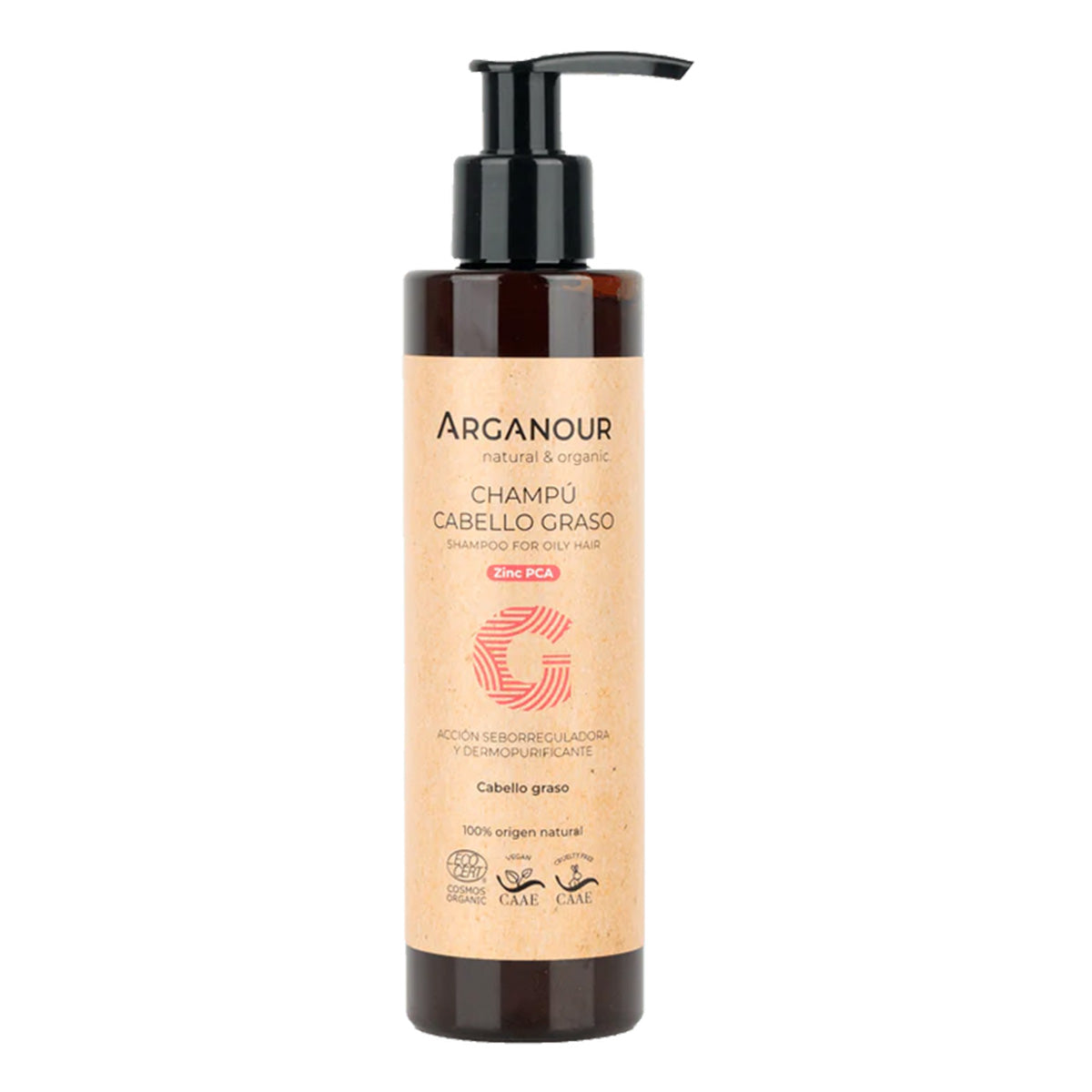 Shampooing sans sulfates pour cheveux gras Arganour 200 ml