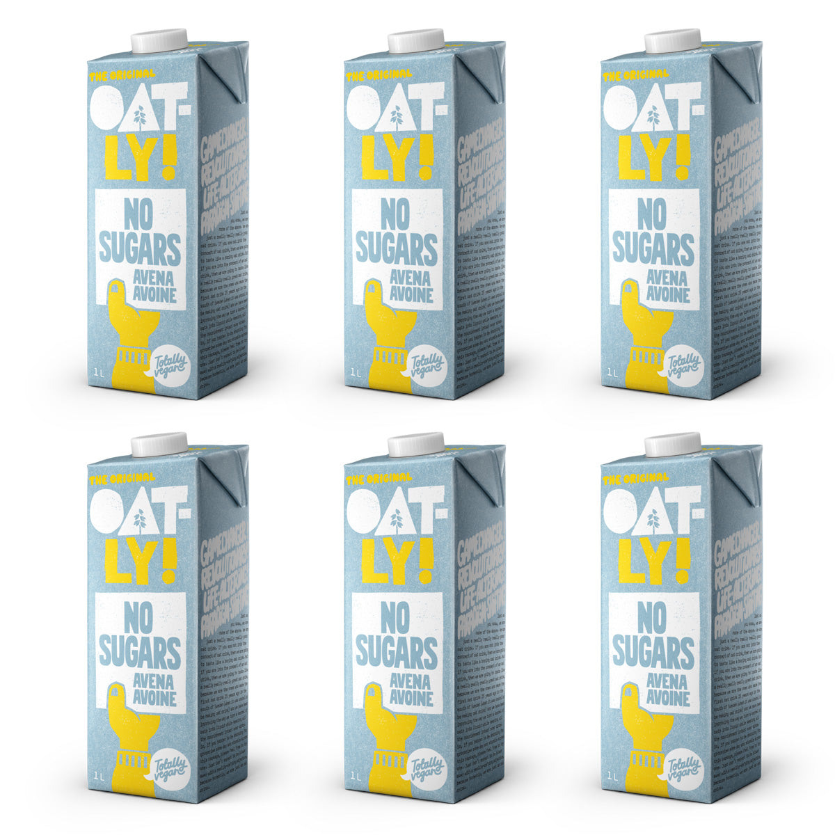 Pack 6x Bebida Avena No Sugar, Oatly, 1 L