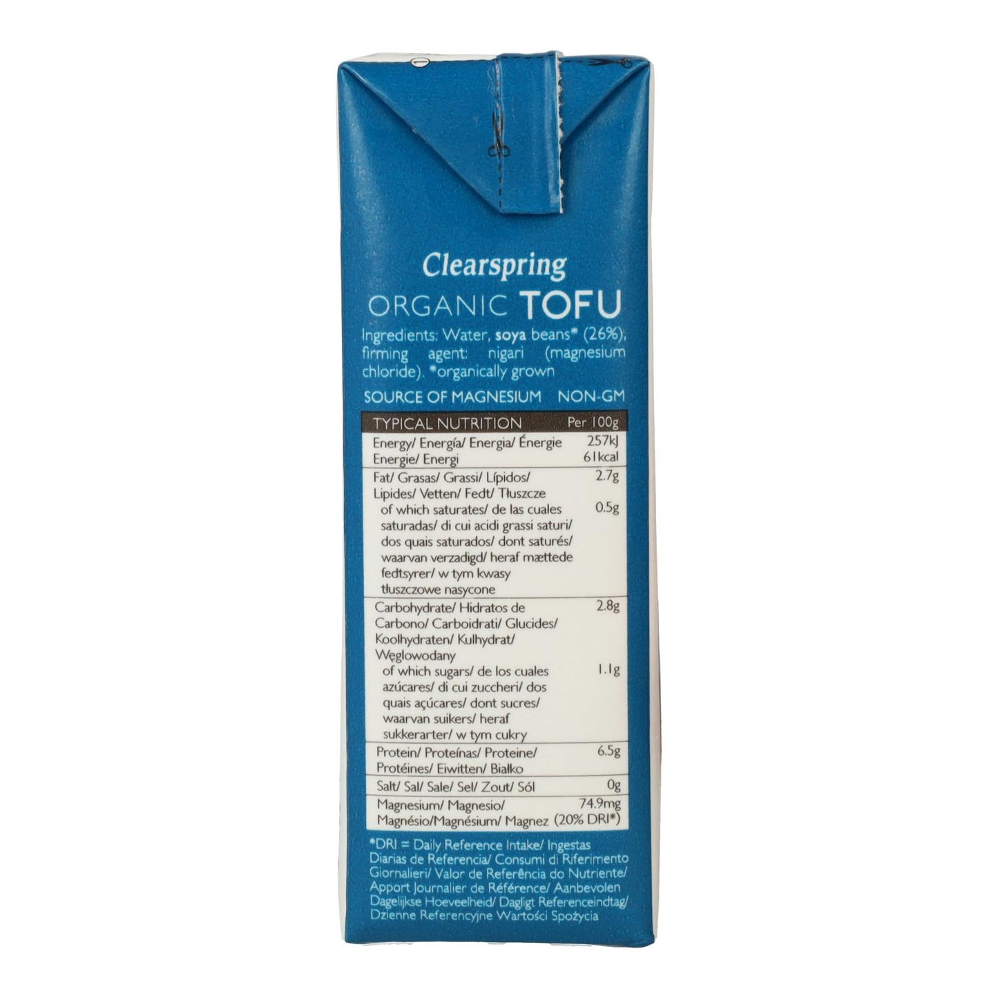 Tofu sedoso japonés Clearspring, 300g