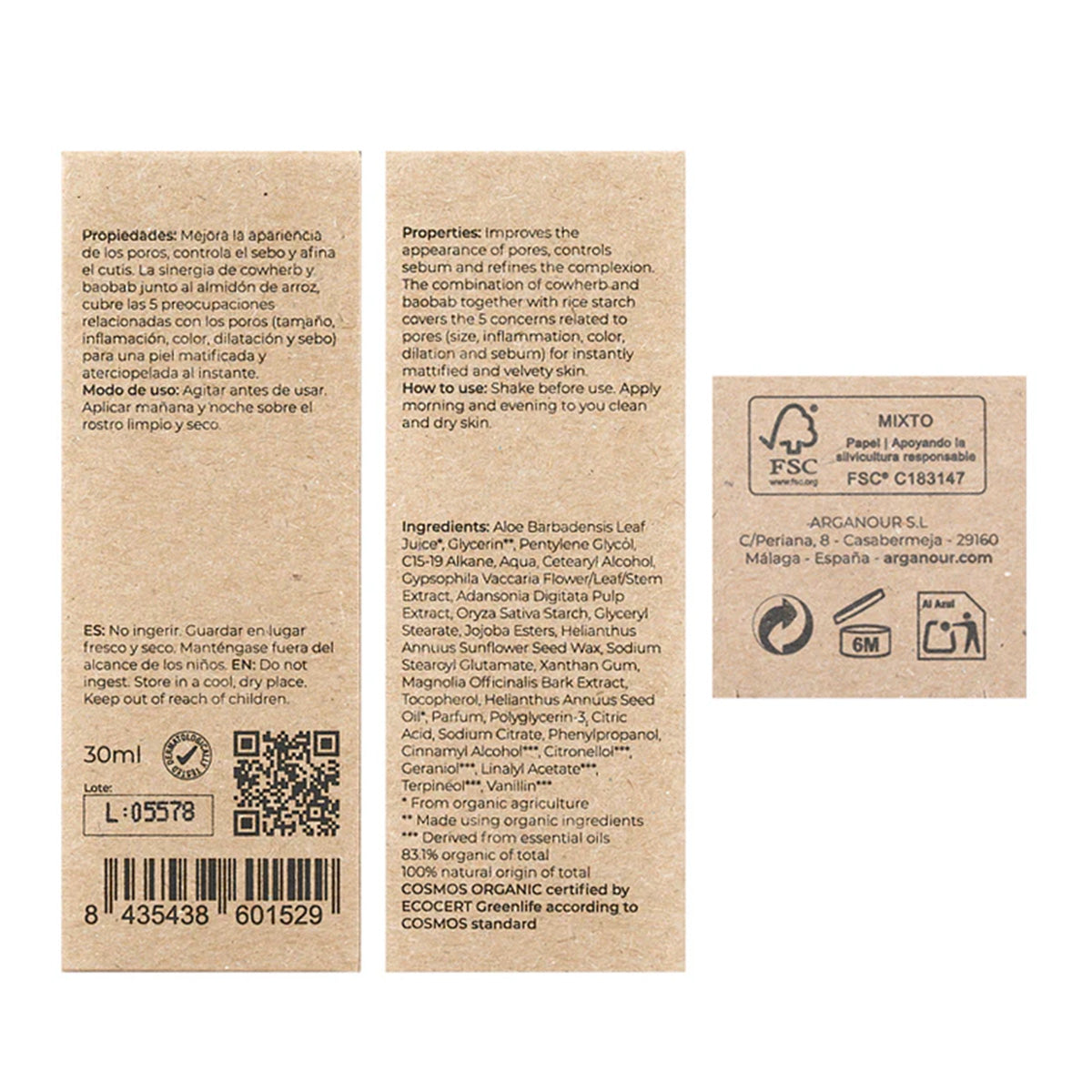 Arganour Velvet Pore Minimising Serum, 30 ml