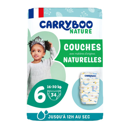 Couches Carryboo Nature Couches et langes naturels, taille 6 (16-30 kg)
