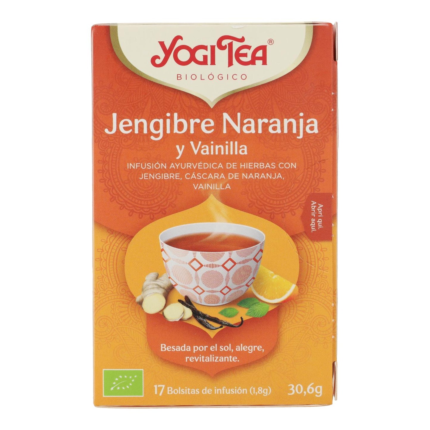 Yogi Tea Organic Ginger Orange and Vanilla, 17 tea bags