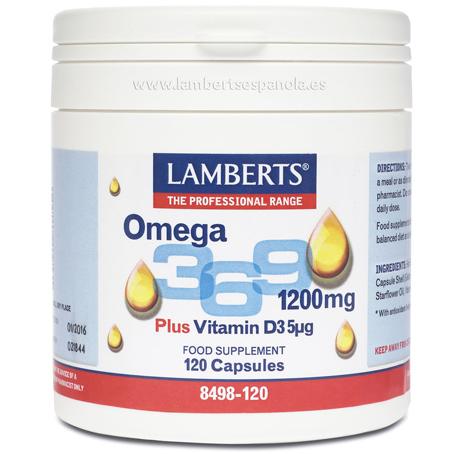 Omega 3-6-9 with Vitamin D3 Lamberts 120 Caps