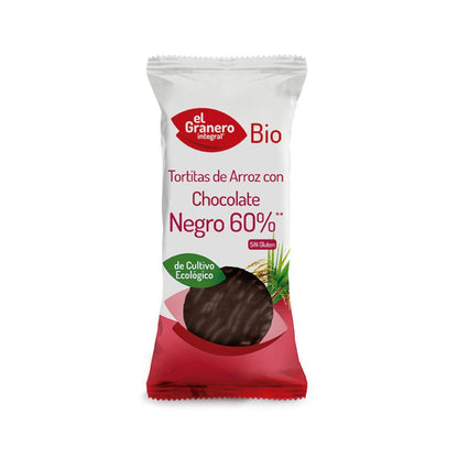 Galettes de riz au chocolat noir 60 % El Granero, 100 g