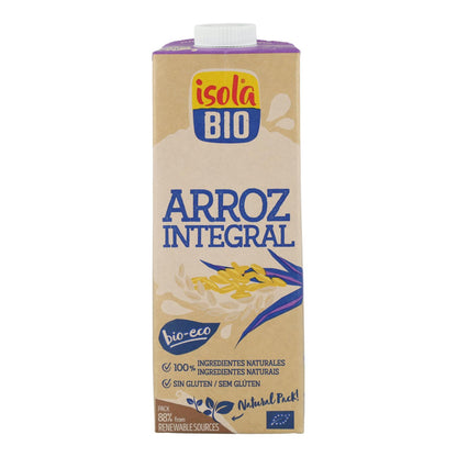 Confezione da 6 bevande biologiche di riso integrale Isola Bio 1 L