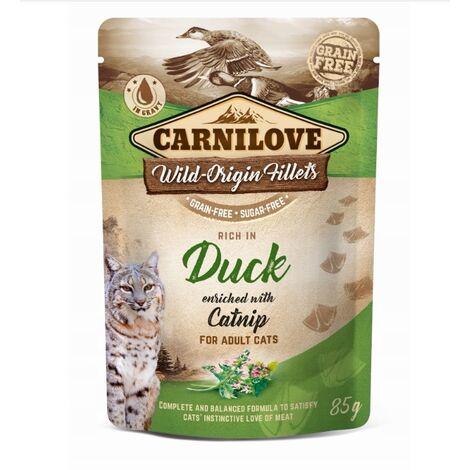 Carnilove Cat Pouch Ente 85 g Grain free Nassfutter für Katzen