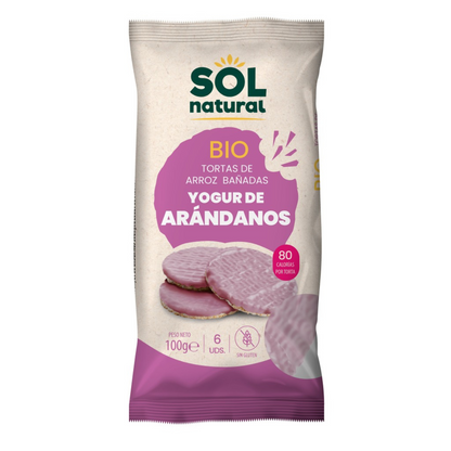 Placki ryżowe z jogurtem i jagodami Sol Natural 100 g