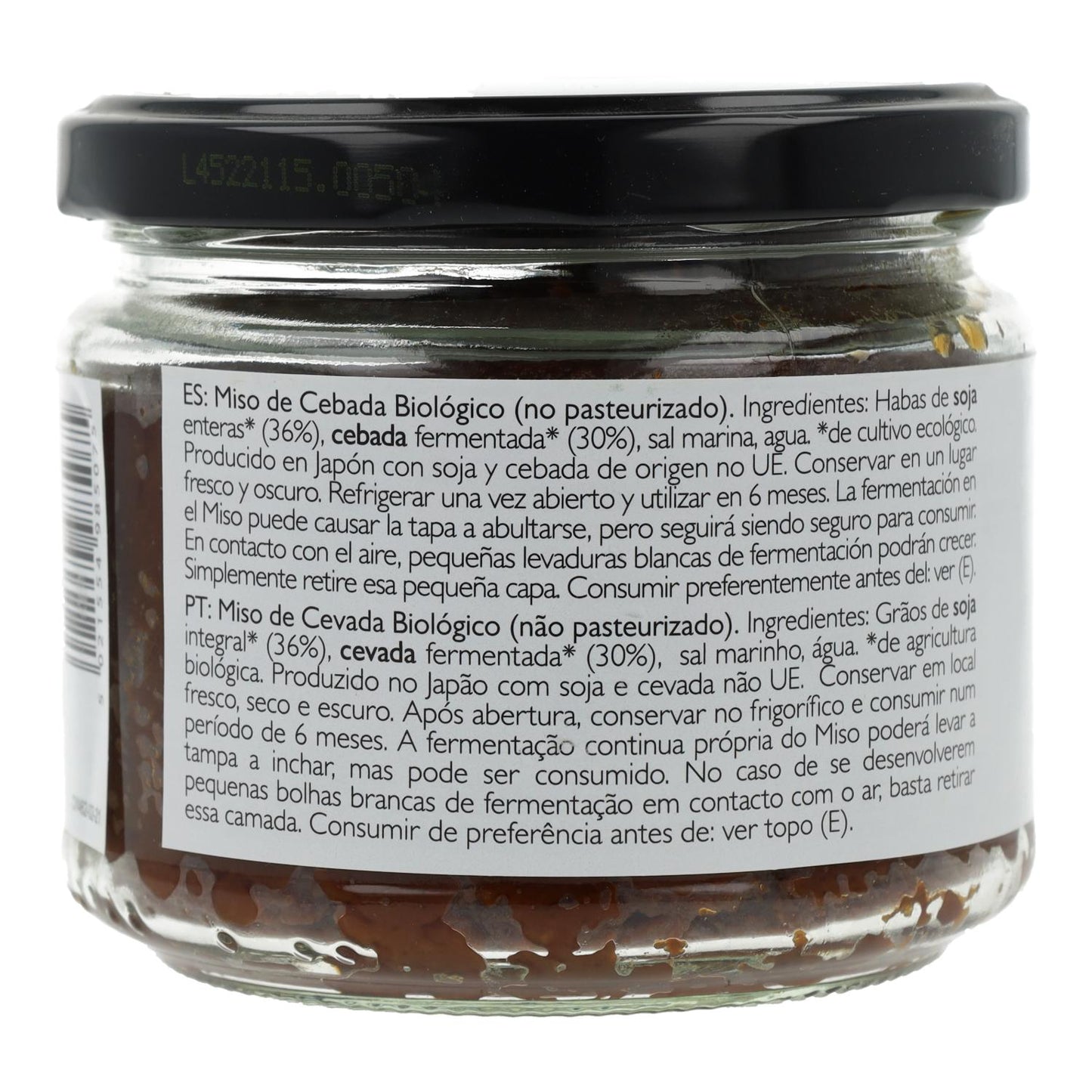 Mugi miso no pasteurizado bio (cebada, tarro cristal) Clearspring, 300g