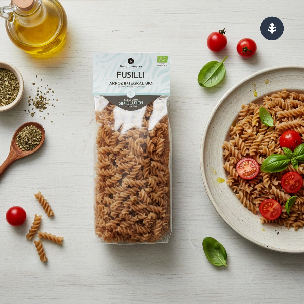 Planeta Huerto Organic Gluten-Free Brown Rice Spirals 500 g