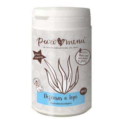 Defensas a Tope Spirulina BIO Nahrungsergänzungsmittel für Hunde und Katzen Puromenu 100 g