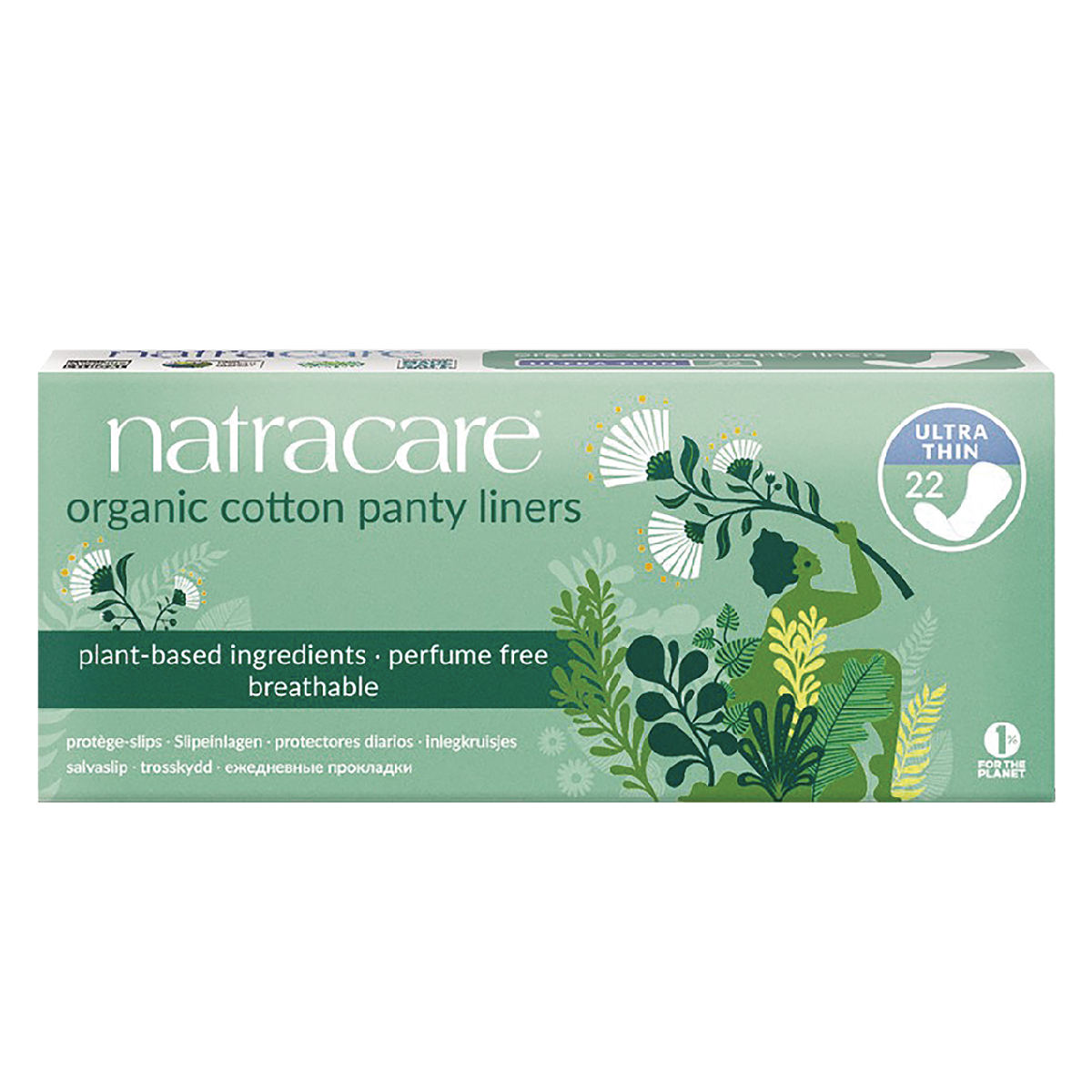 Ultradunne inlegkruisjes van 100% biologisch katoen Natracare 22 stuks