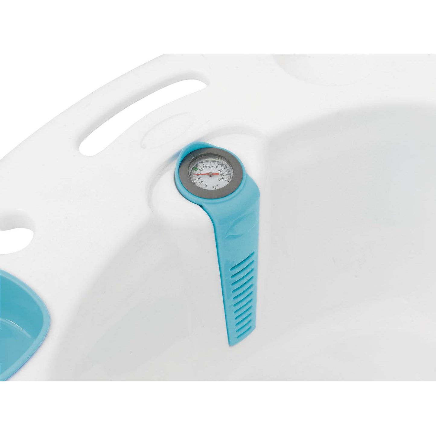 Anatomische badkuip blauw met steun Olmitos