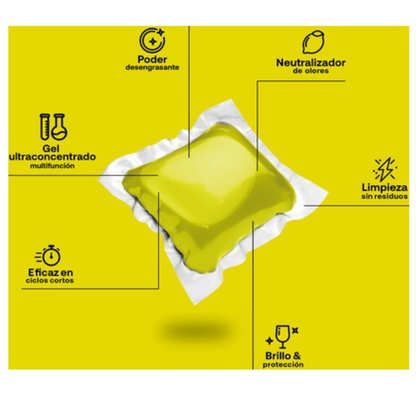 Pack of 2 x FLOPP ECOPACK dishwasher gel capsules, 110 capsules