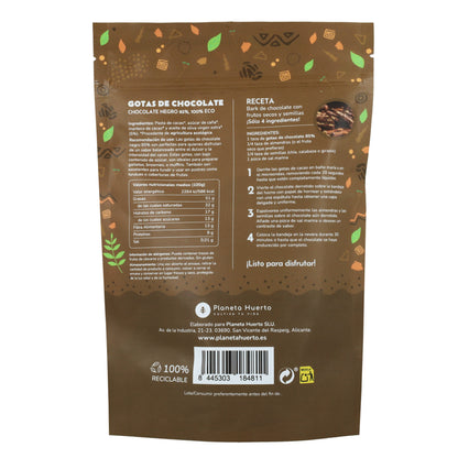 Dropsy czekoladowe 85% kakao ECO Planeta Huerto 200 g