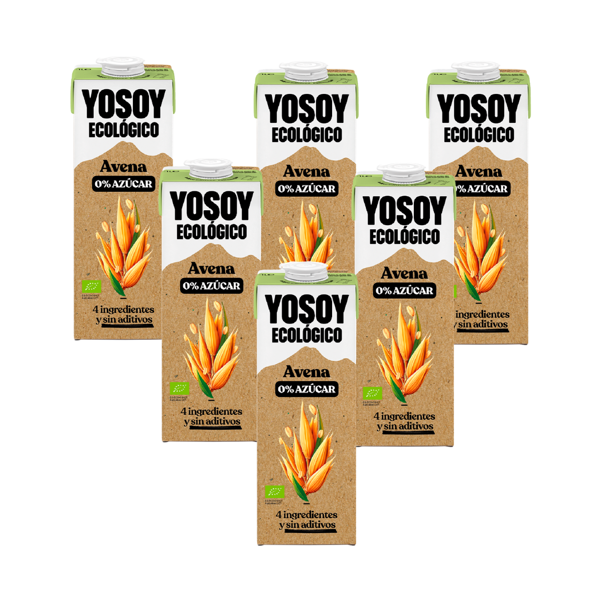 6-pack Yosoy ECO havredryck 0 % socker 1 l