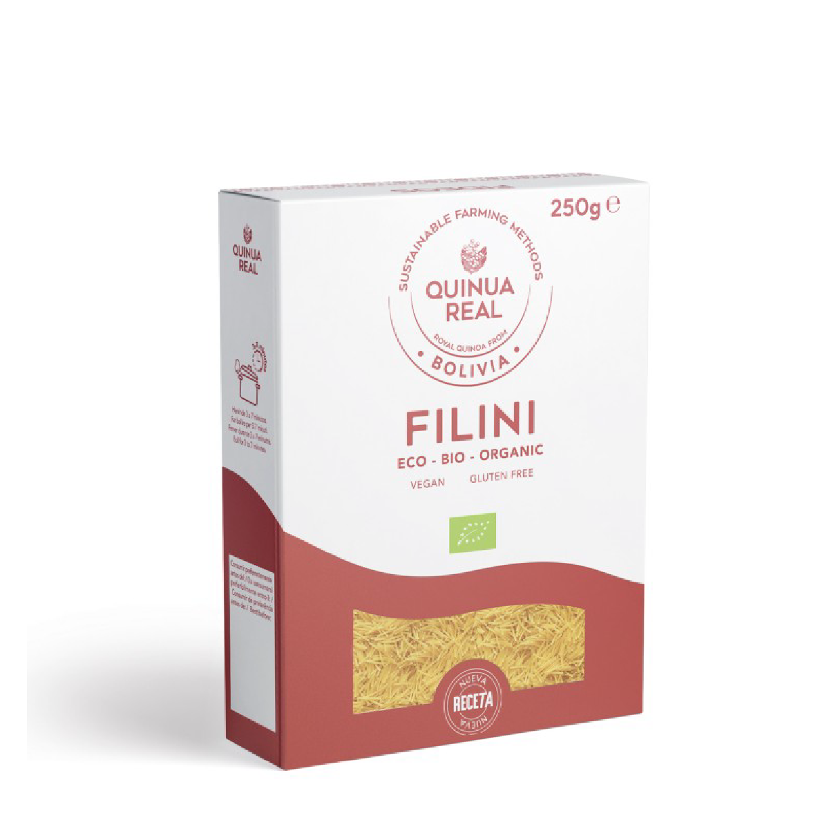 Glutenfria nudlar av quinoa och ris, ekologiska, Quinua Real, 250 g