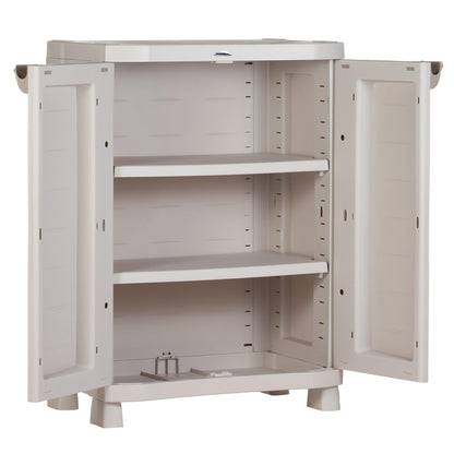 Halvskåp 70 cm Space Saver Plastiken Beige (renoverat)