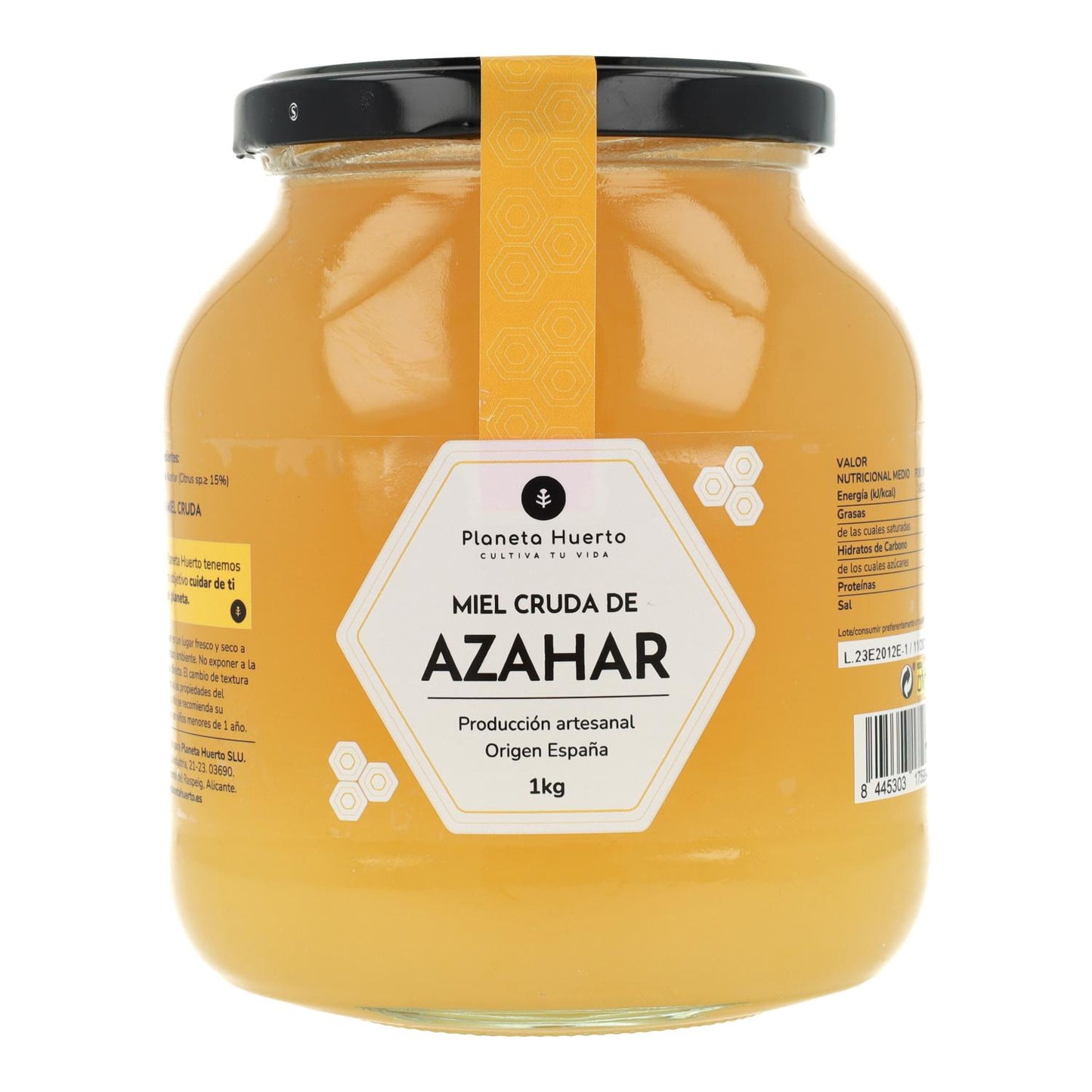 Pack 6x Miel Cruda de Azahar Planeta Huerto 1 Kg