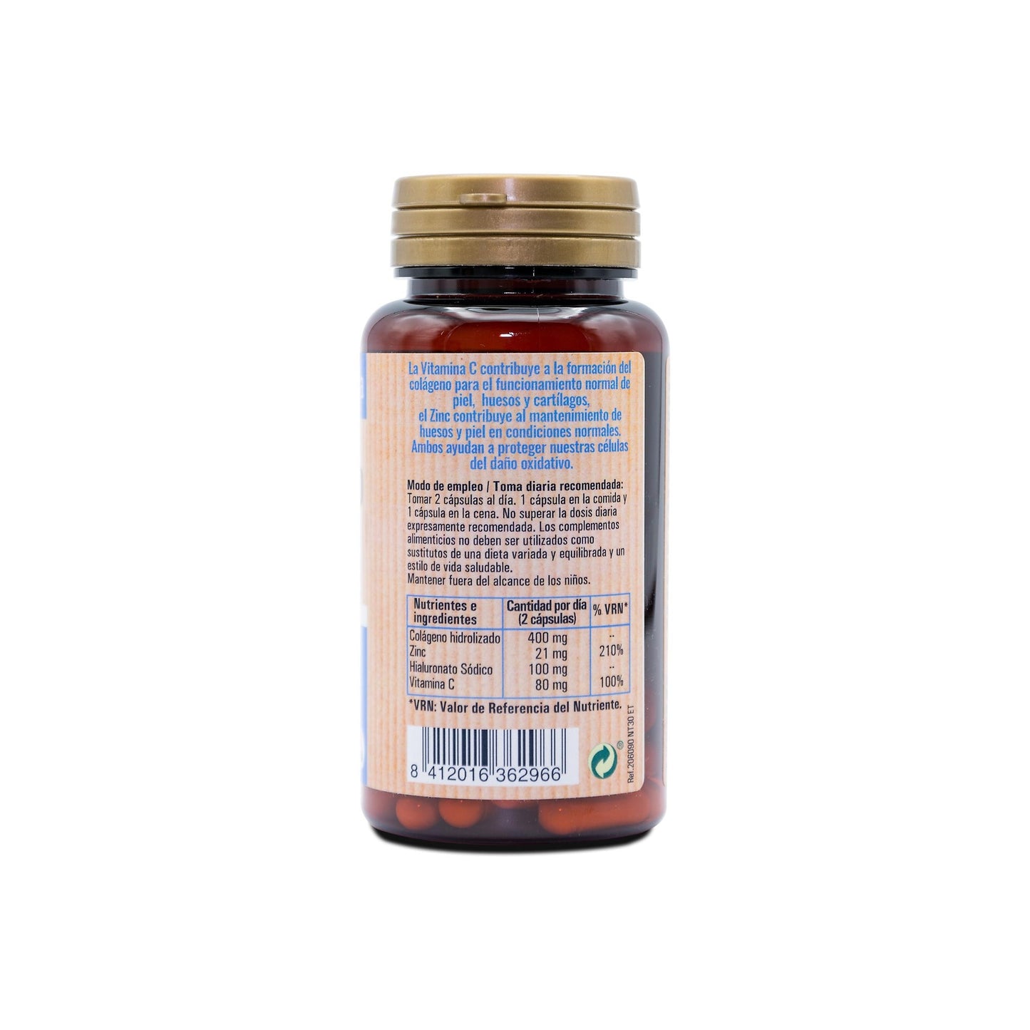 Kollagen + Hyaluronsäure + Vitamin C + Zink, 30 Kapseln NaturTierra