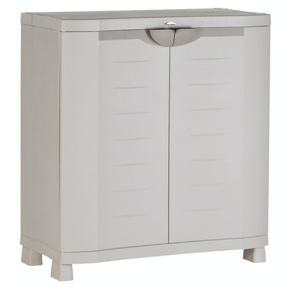 Halvskåp 90 cm Space Saver Plastiken Beige (renoverat)