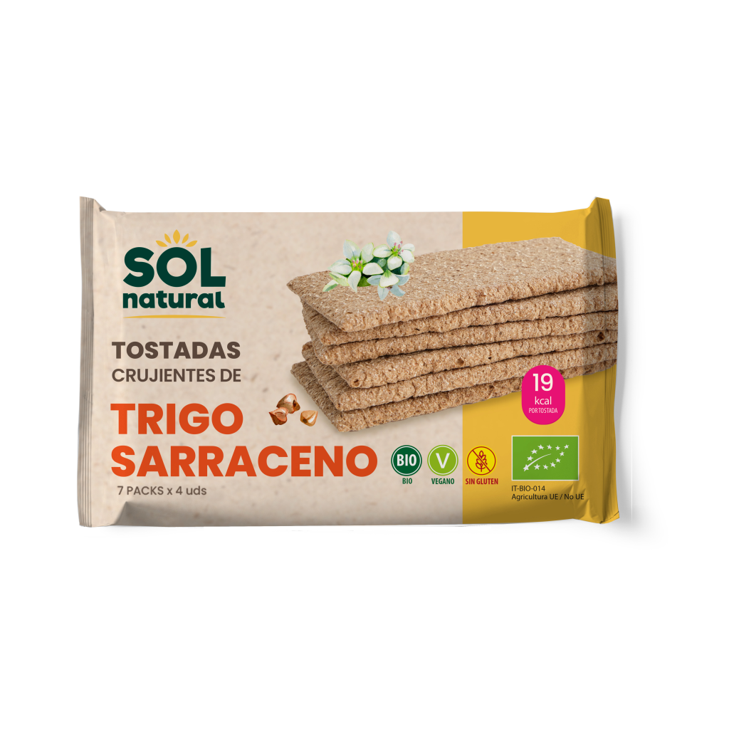 Tostada de trigo sarraceno sin gluten Sol Natural 140g BIO
