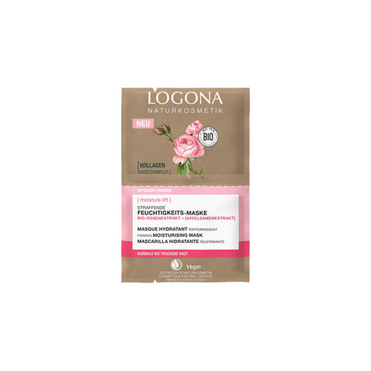 Intensive Feuchtigkeitsmaske mit Bio-Rosen und Apfelsamen, LOGONA, 8 ml