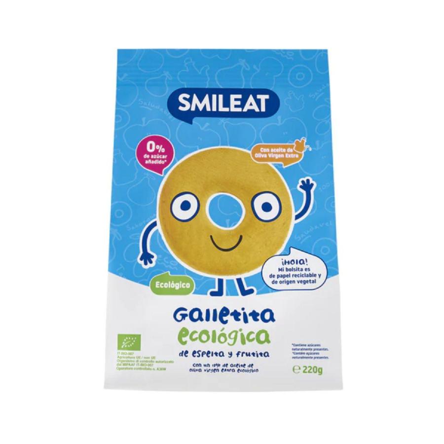 2er-Pack ECO-Kekse für Kinder aus Dinkel mit Apfel Smileat, 220 g
