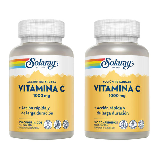 Zestaw 2x witamina C 1000 mg A/R Solaray 100 tabletek