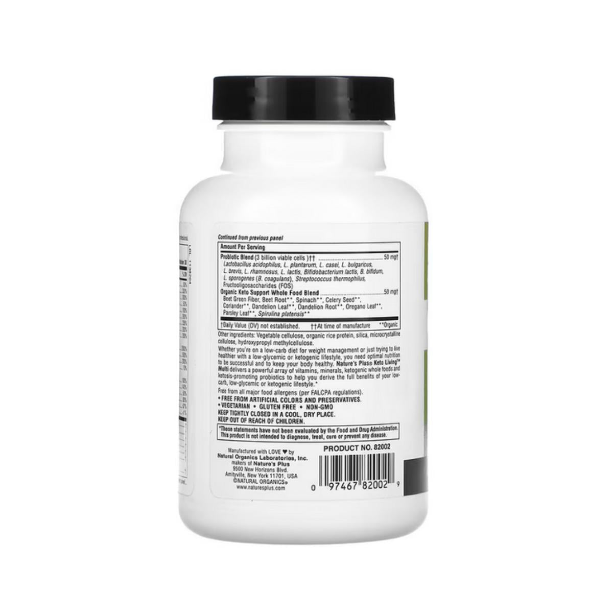 Keto Living Daily Multi, Nature's Plus 90 Kapseln