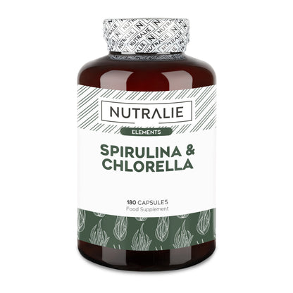Nutralie Spiruline & Chlorella 1800 mg énergie et force 180 gélules