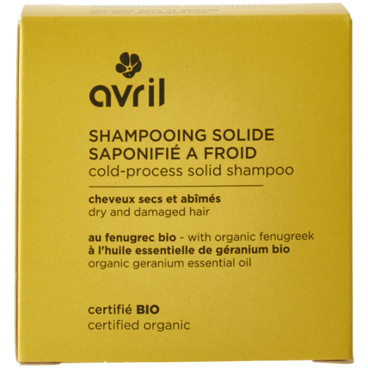 Koude vaste shampoo voor droog haar Avril