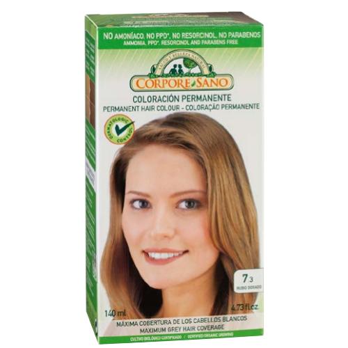 Permanent hair dye no. 7.3 golden blonde Corpore Sano 140 ml