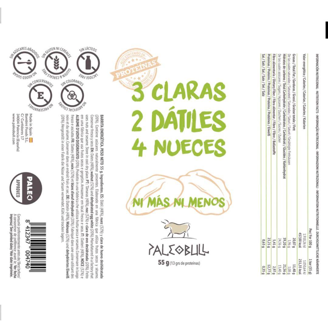 Paleobull energy bar with nuts and dates, 55 g