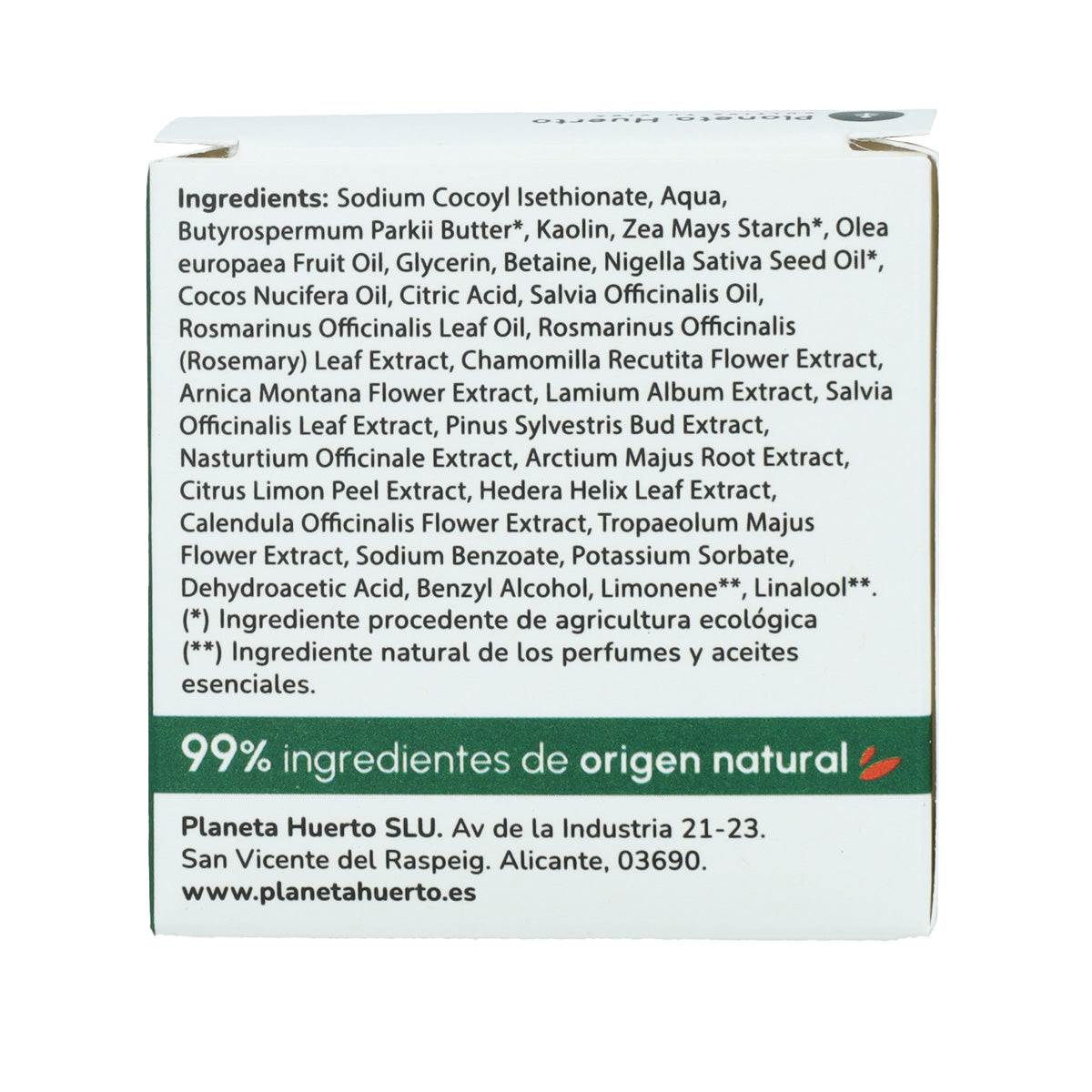 Solid Anti-Dandruff Shampoo with Rosemary and Sage Planeta Huerto 85 g