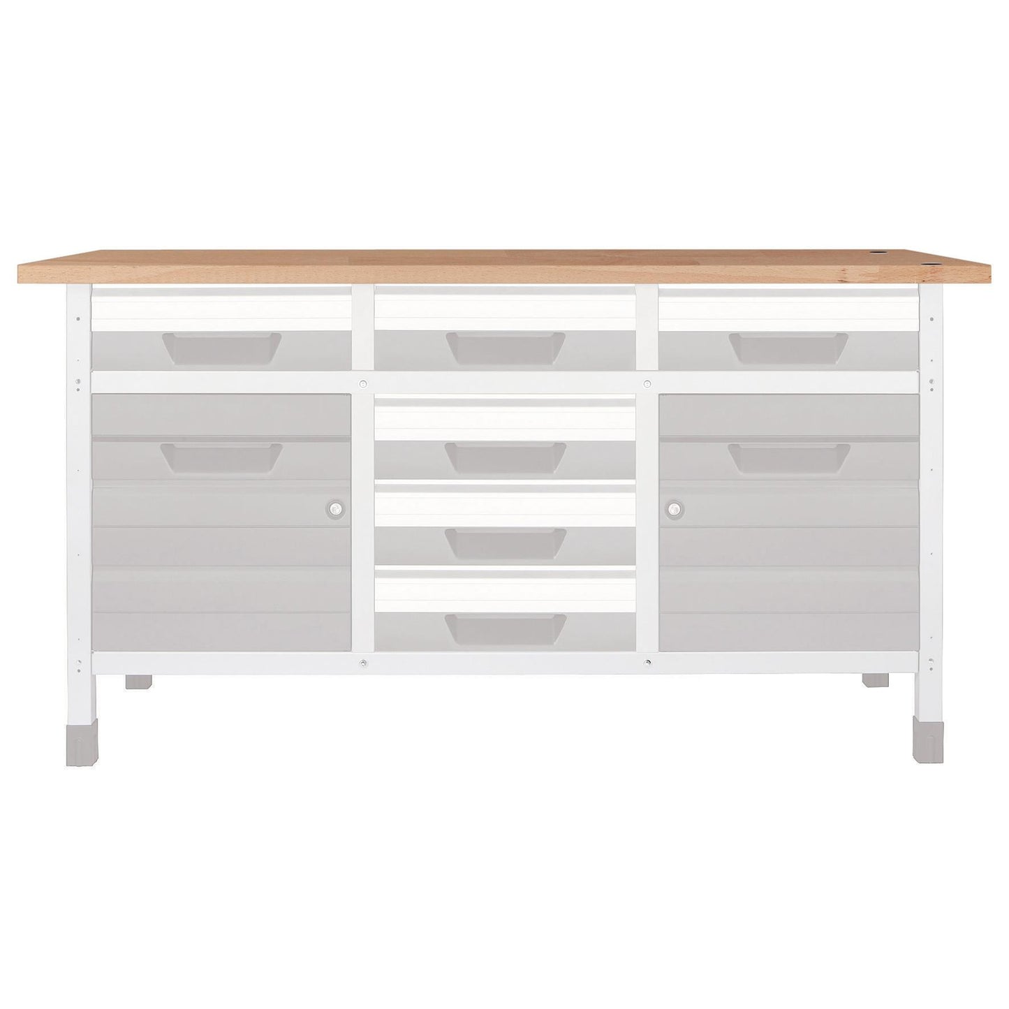 1 Arbeitsplatte aus Buche S 650 x 650 x 30 mm Wolfcraft 6043000 S 650 x 650 x 30 mm