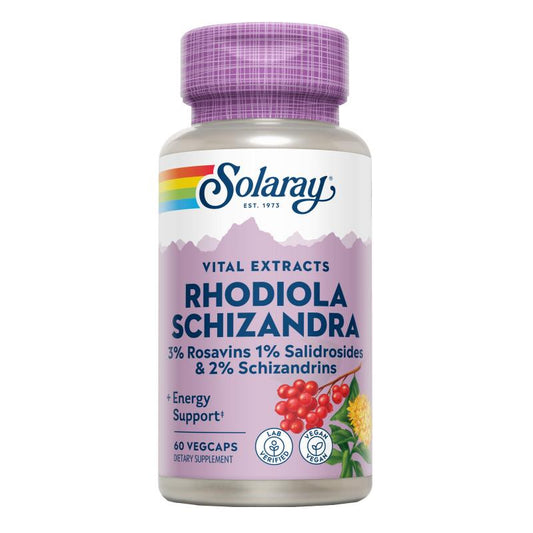 Schizandra & Rodhiola 500 mg 60 kapslar Solaray