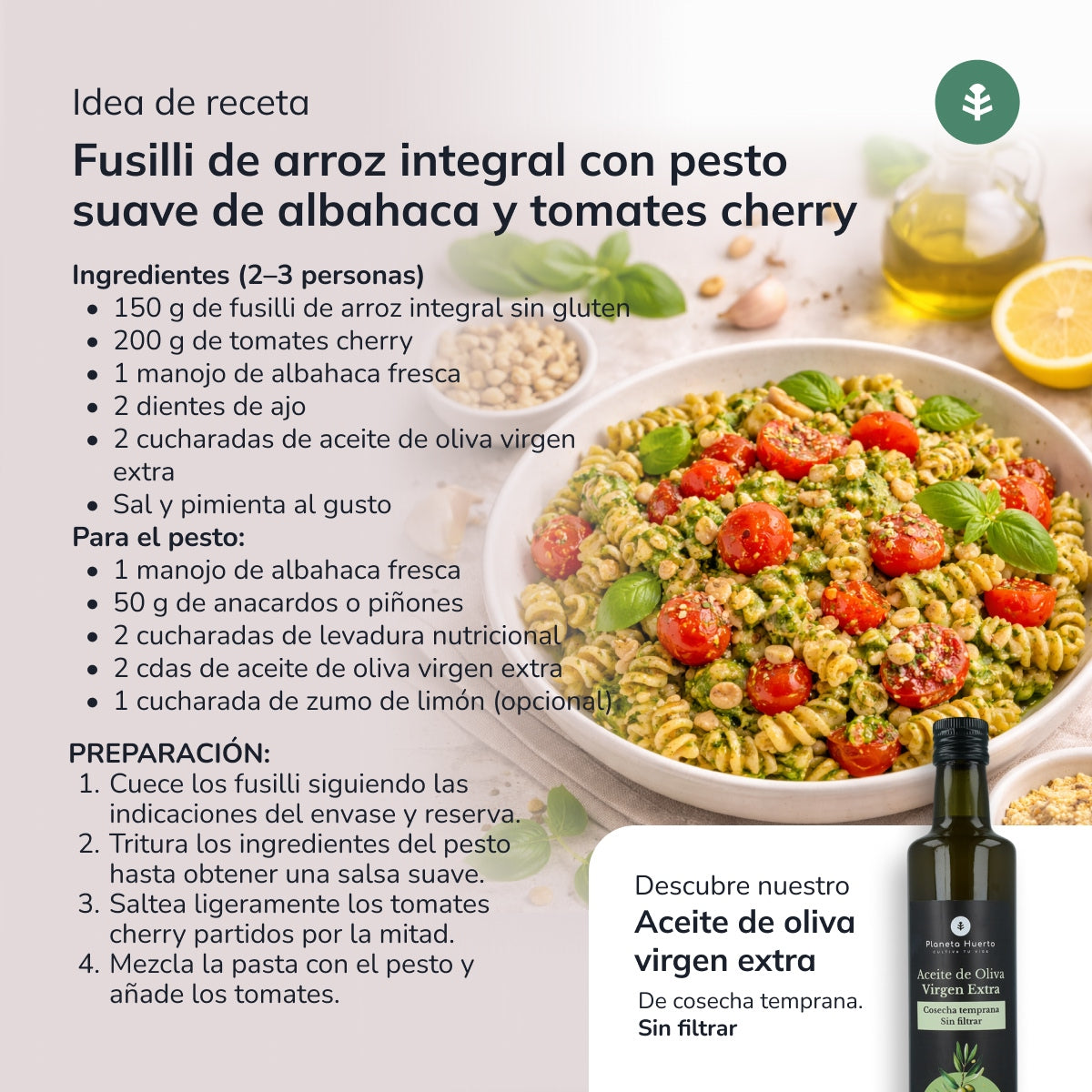 Planeta Huerto Organic Gluten-Free Brown Rice Spirals 500 g