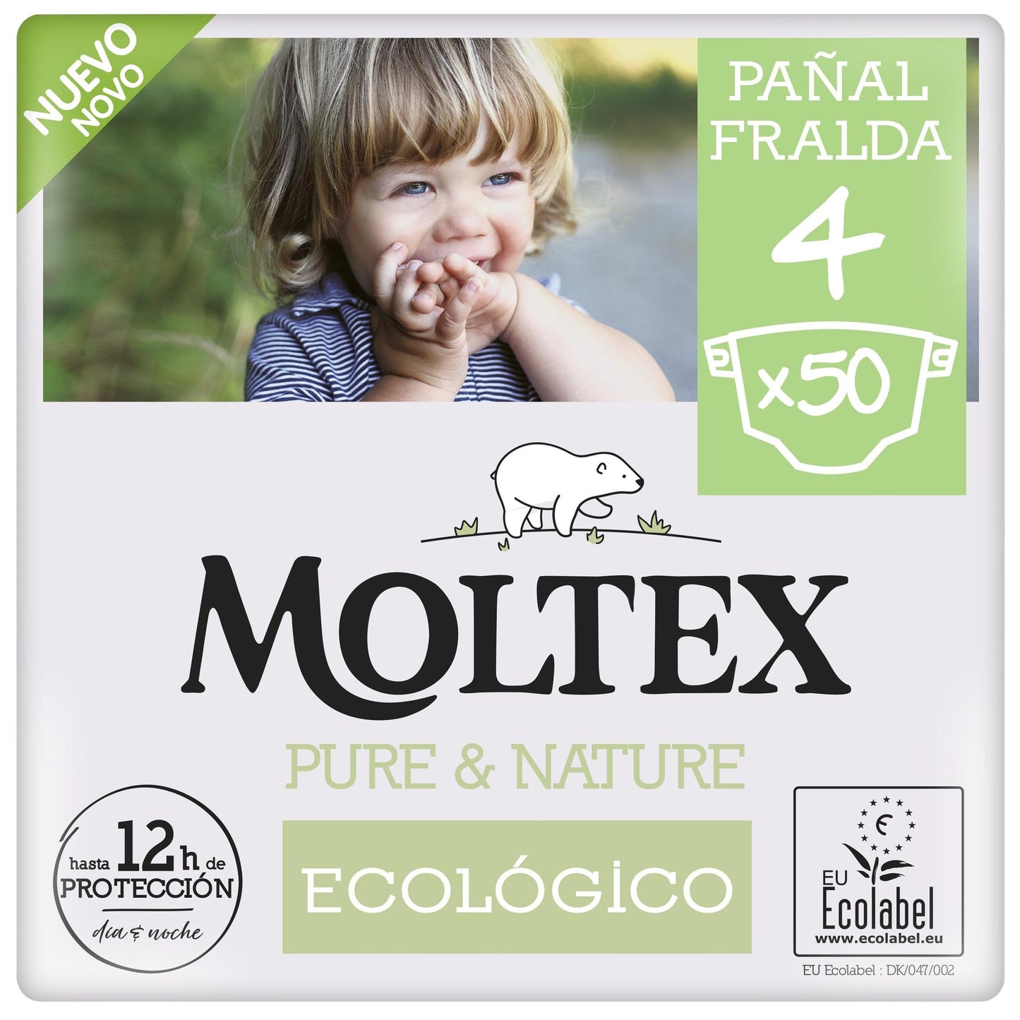 Moltex Pure & Nature luiers T4 (9-15 kg),  50 stuks