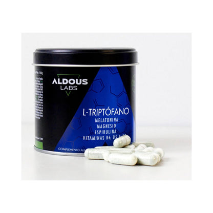 L-tryptofan Premium 600 mg + melatonin 1,78 mg + magnesium + spirulina + vitaminer, 200 kapslar. Aldous Labs