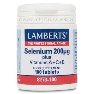Selen + witaminy A, C i E Lamberts 100 tabletek 200 mcg