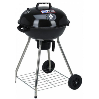 Barbecue op wielen zwart 47 cm