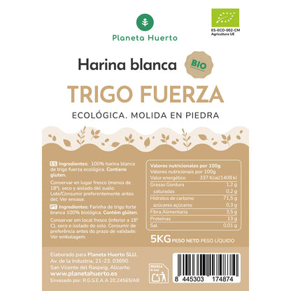 Farine de Blé Blanc Force Eco Planet Garden 5 Kg